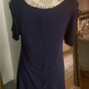 Simple Navy Blue Short Sleeve top